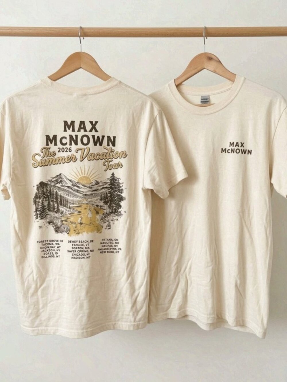 Max McNown The Summer Vacation Tour 2026 T-Shirt Reprint